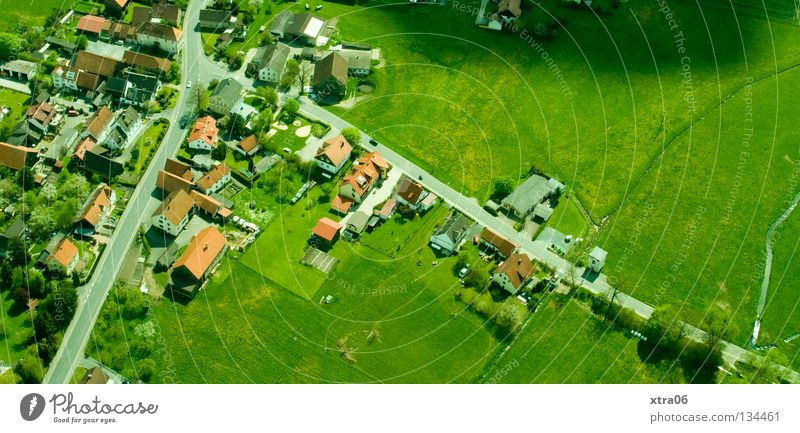 Aerial view 3 - Idyll Aerial photograph House (Residential Structure) Village Germany Landscape Sky Freedom