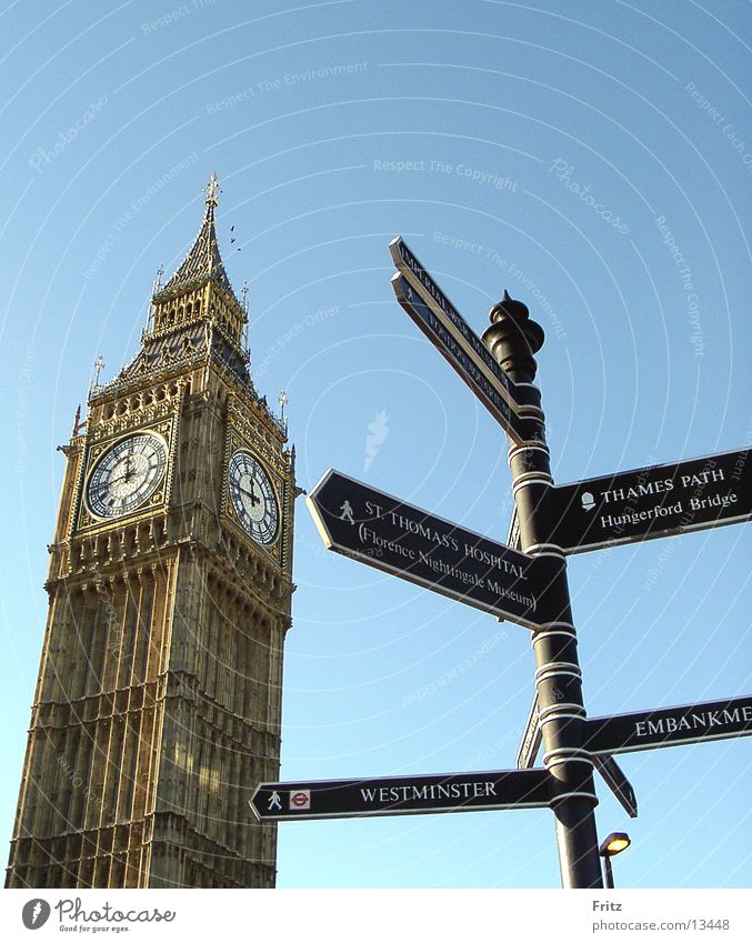 Big Bang Big Ben London Sightseeing City trip Landmark Europe Road marking