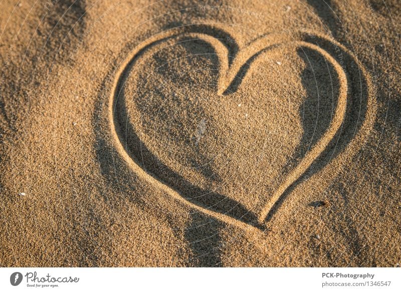Heart in sand Nature Spring Summer Autumn Coast Beach Oasis Yellow Gold Emotions Sympathy Friendship Love Infatuation Loyalty Grateful Peace Lovely Sincere Sign
