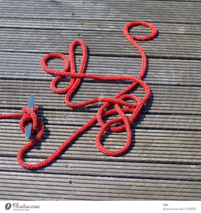 Red head blow Footbridge Wood Muddled Sailing Leisure and hobbies Rope Knot sail node