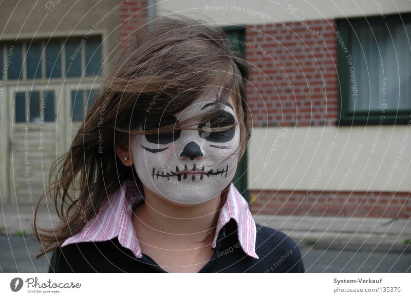 Papa's Beast Hallowe'en Creepy Girl Child Mask Carnival Carnival make-up frankenstein