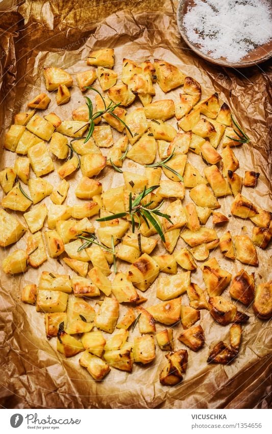 Rosemary potatoes from the oven Food Vegetable Herbs and spices Nutrition Lunch Dinner Organic produce Vegetarian diet Diet Juice Style Design Healthy Eating
