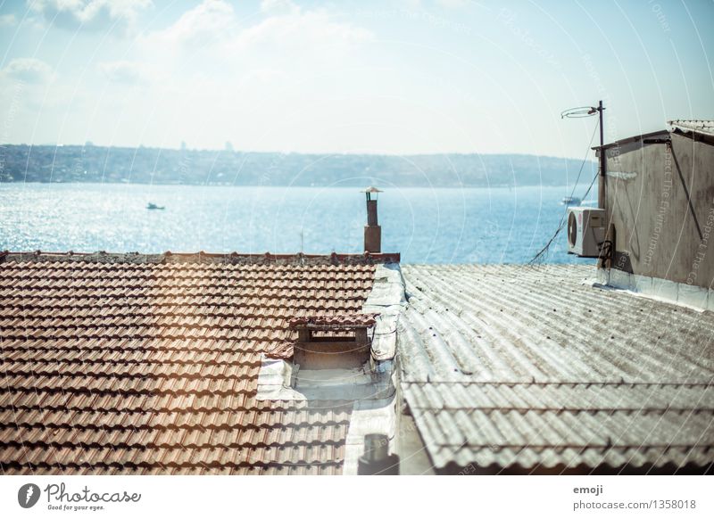 above the rooftops of Istanbul Environment Nature Sky Summer Beautiful weather Ocean Town Outskirts House (Residential Structure) Hut Roof Natural Blue