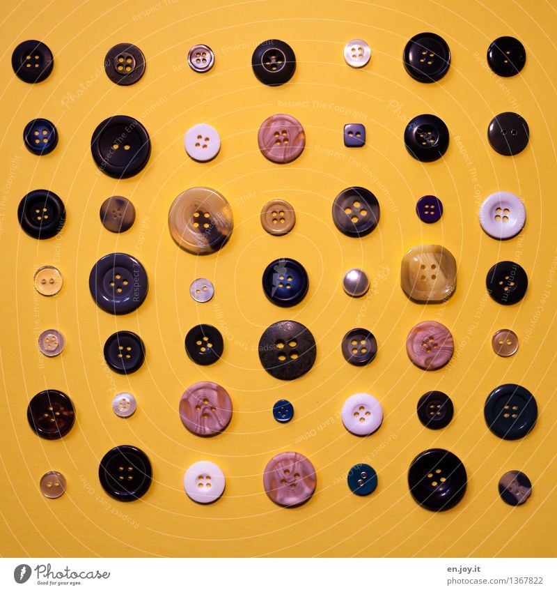 diversity Handcrafts Buttons Happiness Funny Round Yellow Accuracy Creativity Arrangement Precision Joy Symmetry Tailor Buttonhole Dry goods Difference