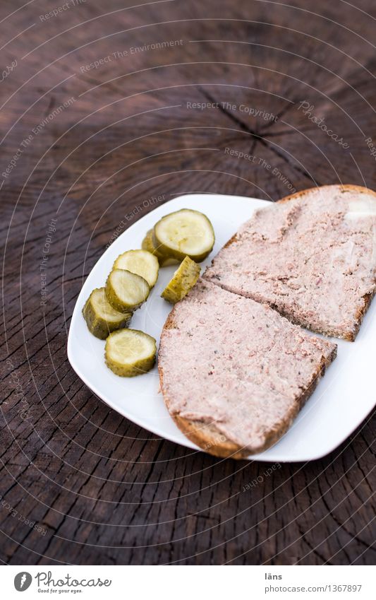 sandwich Bread Sandwich Liver sausage Gherkin Plate Snack bar Food Healthy Eating Dish Food photograph