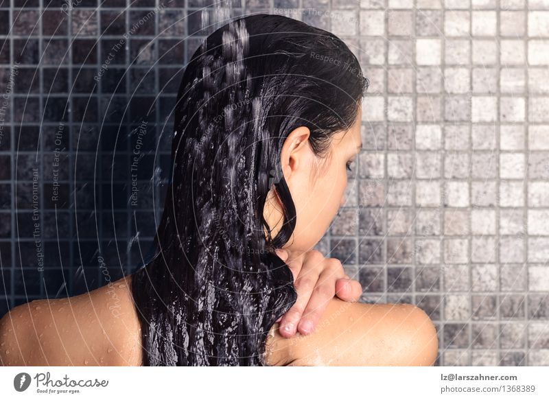 Image result for long hair shower