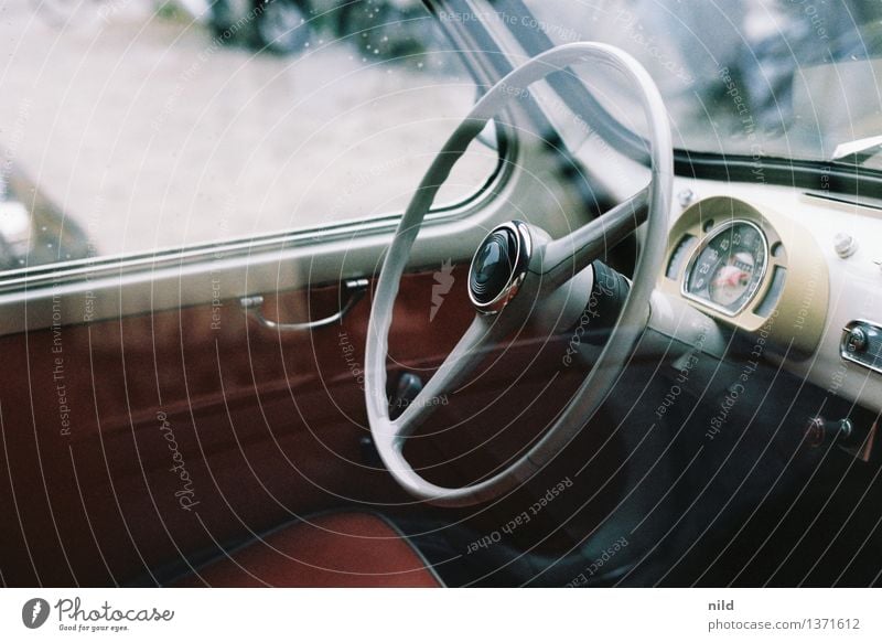 444 - Kilometer to Rome Lifestyle Elegant Style Design Transport Motoring Vehicle Car Vintage car Retro Dashboard Speedometer Steering wheel Furniture Past