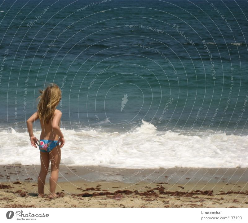Fantastic Sea V Ocean Cliff Foam Looking Girl Child Crouch Perspective Marvel Enthusiasm spellbound