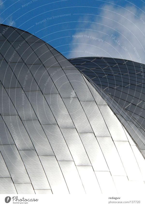 Jay Pritzker Pavilion Chicago Roof Reflection Steel Round Building Architecture Modern Detail Metal Sky