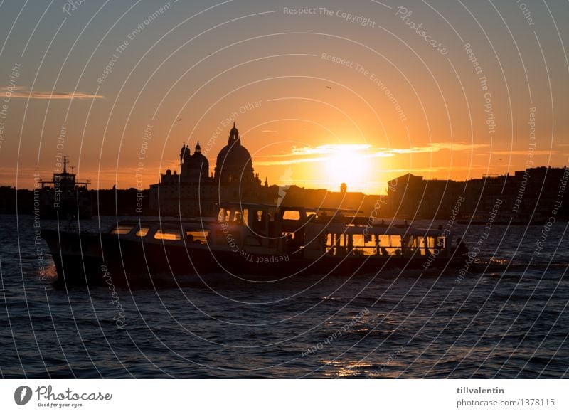 Sundown in Venice No. 2 Waves Bay Ocean Lagoon Water Italy Europe Downtown Old town Skyline Church Dome Manmade structures Building Architecture