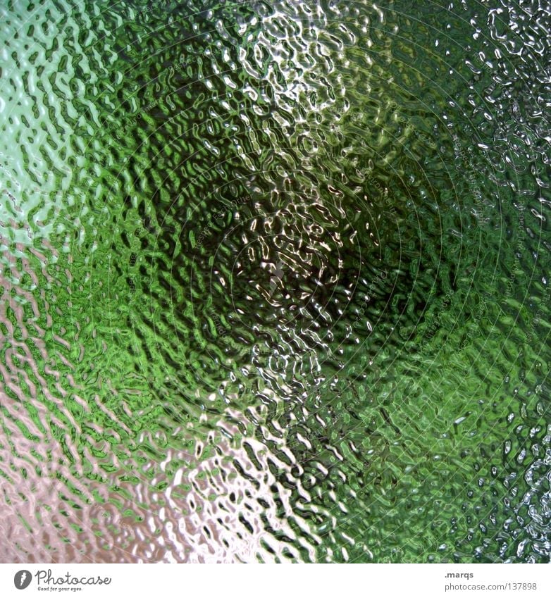. Frosted glass Breakage Broken Deferred Background picture Structures and shapes Surface Art Muddled Abstract Intensive Multicoloured Green Summer Summery