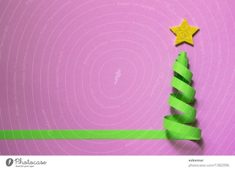 Christmas! Handicraft Christmas & Advent Christmas tree Star (Symbol) Christmas star Stationery Paper Ornament Esthetic Simple Gold Green Violet Pink
