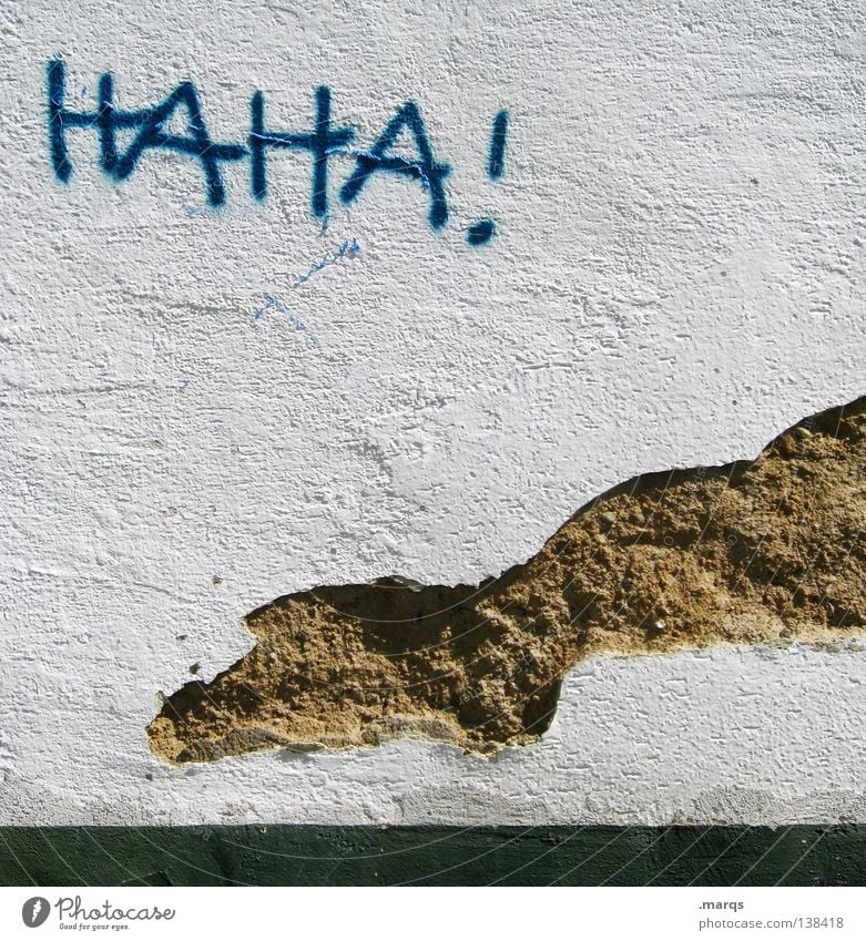 joy H Wall (building) Funny Street art Broken Letters (alphabet) Derelict Decline Joy Success Emotions Characters Graffiti Mural painting Joke Laughter Grinning