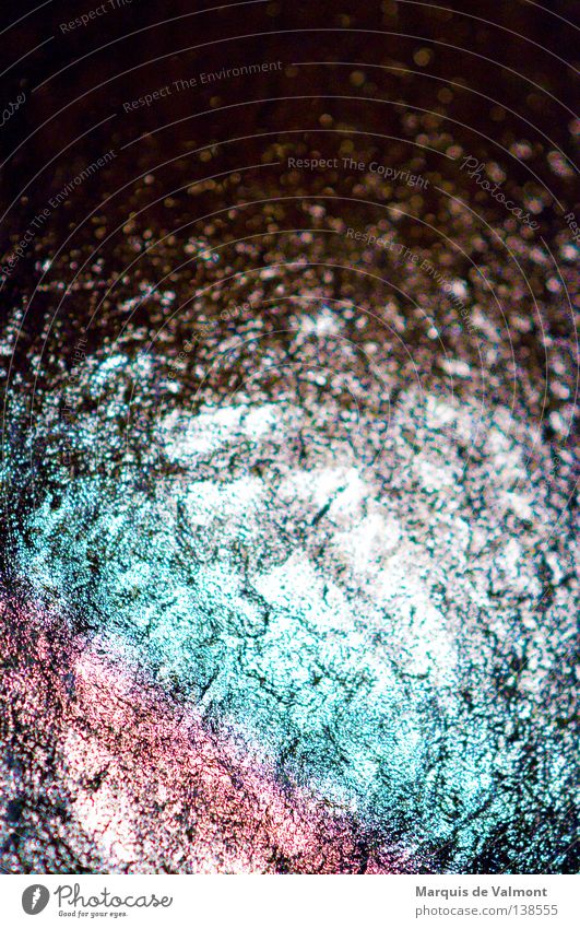 sea of light Light Point of light Reflection Pane Glittering Illuminating Dark Waves Surface of water Arrangement Rainbow Spectral Metal Pastel tone Enchanting