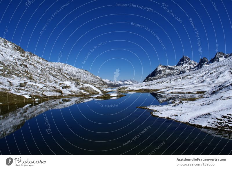 World of health Lake Austria Mirror image Harmonious Calm Relaxation Exterior shot Mountain Landscape Blue Snow Sky Freedom Peace