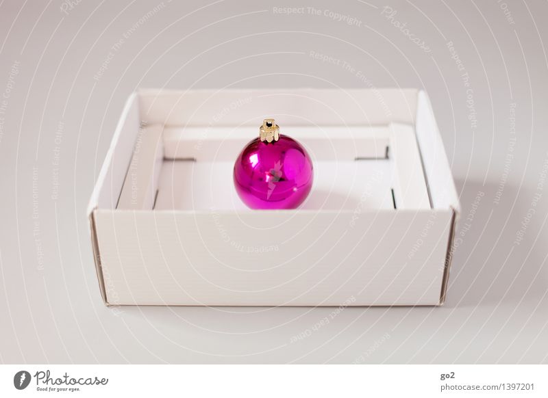 Christmas Balls Pink Christmas & Advent Cardboard Packaging material Gift Glitter Ball Esthetic Simple Violet White Anticipation Design Surprise Colour photo