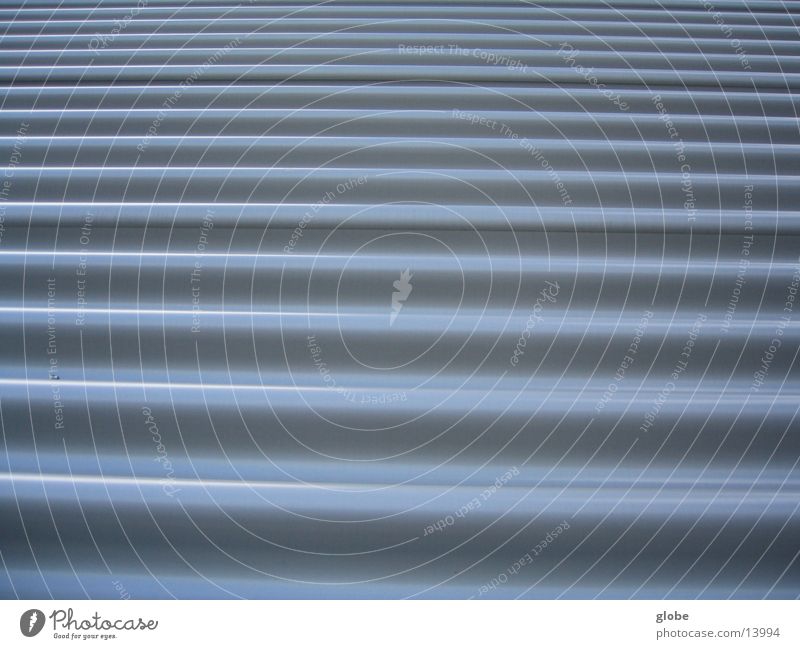 corrugated sheet Undulating Simple Industry Metal Silver Blue Close-up