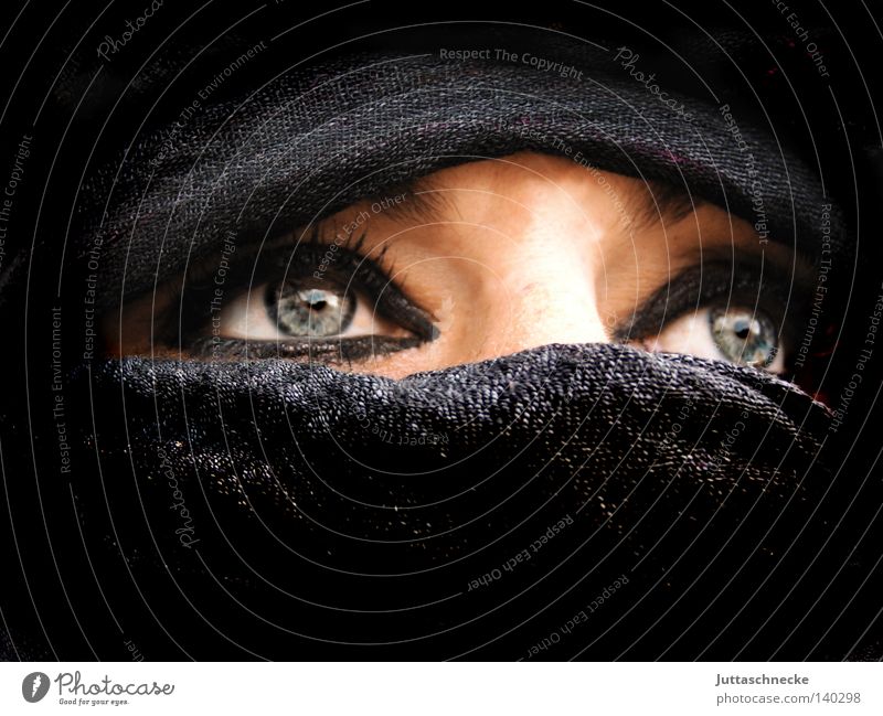 Bedouin Woman Nomade Black Vail Near and Middle East Grief Intensive Repression Narrow Portrait photograph Communicate Might nomad Unclear Mask Cover Looking