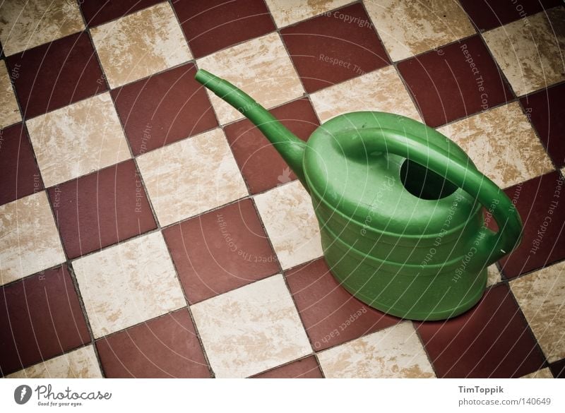 Jug 3000 Watering can Kitchen Bathroom Gardening Cast Green thumb Pattern Gardener Hallway Square Household Craft (trade) Tile tile layers Checkered