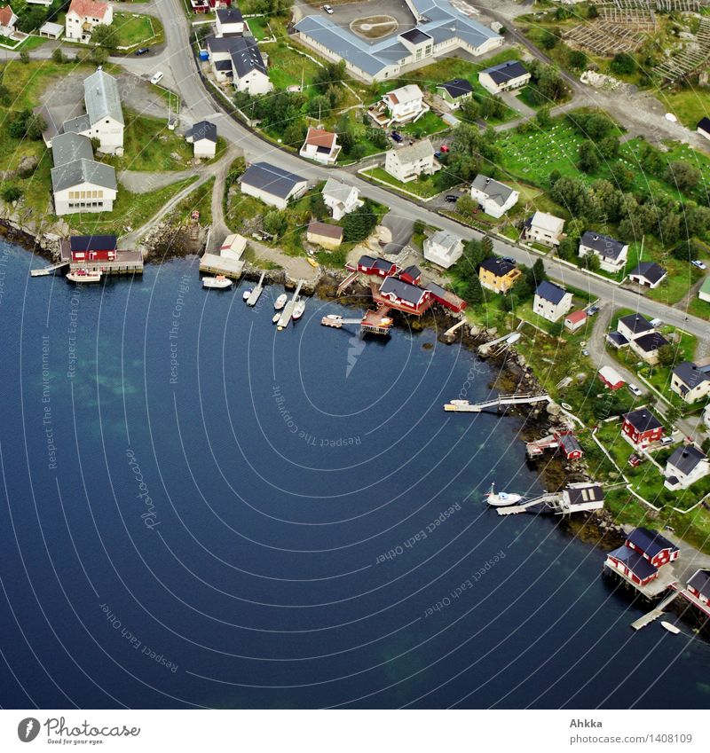 Plan view III Reine Village Fishing village Outskirts Deserted Transport Traffic infrastructure Navigation Under Town Blue Complex Testing & Control Concentrate