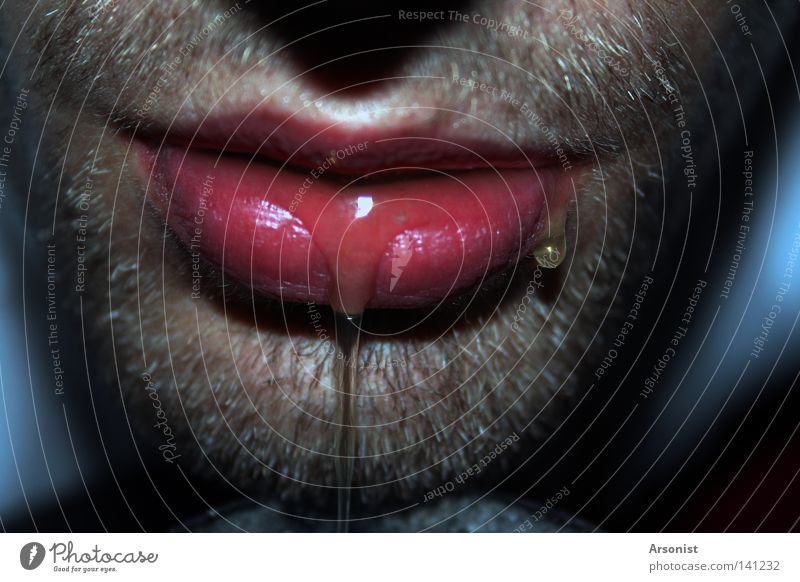 ...fluid loss... Lips Lose Exposure Man Detail Fluid Human being Mouth Near