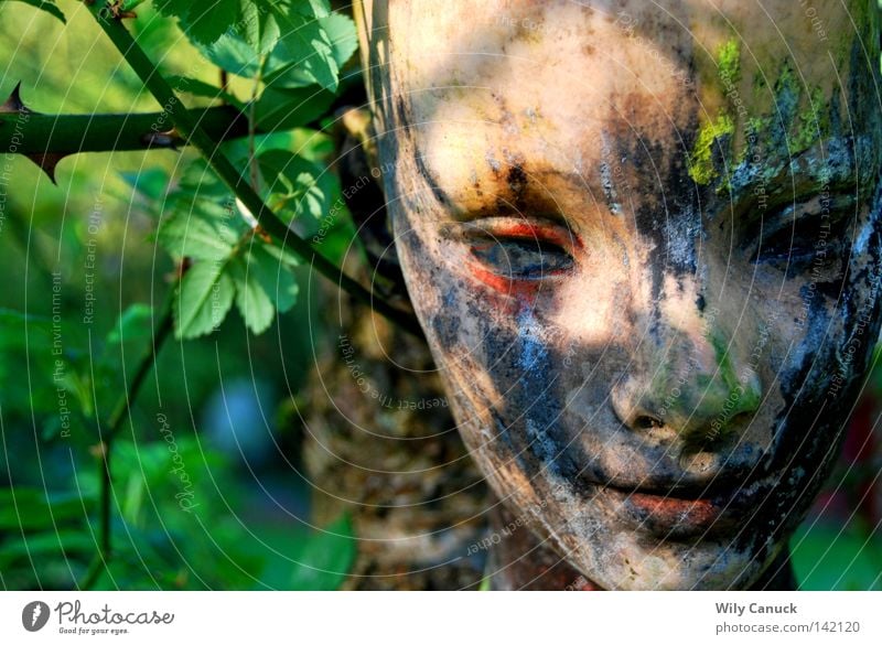 In my garden Mask Garden art Woman Thought Beautiful Sculptor Art Arts and crafts  Shaufenster doll doll face figure
