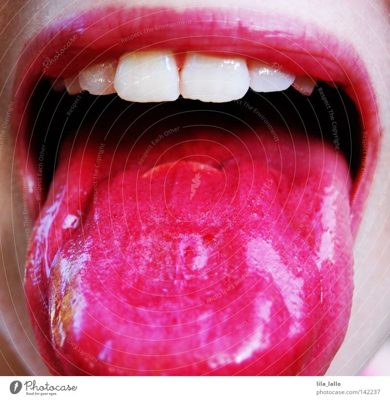 Ice gets hot! Mouth Teeth White Red Lips Tongue Lick Drinking Costs Suck Ice cream Frozen Laughter Nutrition To enjoy Cooling Recite Elapse Banquet Devour Woman