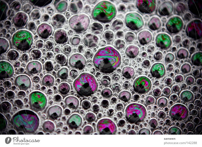psychedelic circus Air bubble Bubble Soap bubble Molecular Molecule Atoms Foam Colour Dye Multicoloured Reflection Sun Beautiful weather Mirror Play of colours
