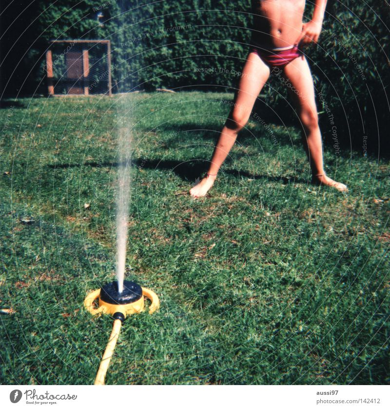 Better than any pool Garden hose Lawn sprinkler Child Vacation & Travel Summer vacation Analog Medium format Roll film Joy Lomography Holiday at home