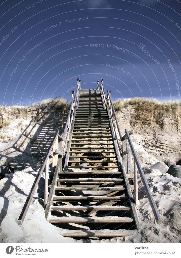 8 min from Led Zeppelin Step-by-step Beach Go up Career Sylt Westerland Success Coast Weather Stairs make headway Sand Beach dune Sky