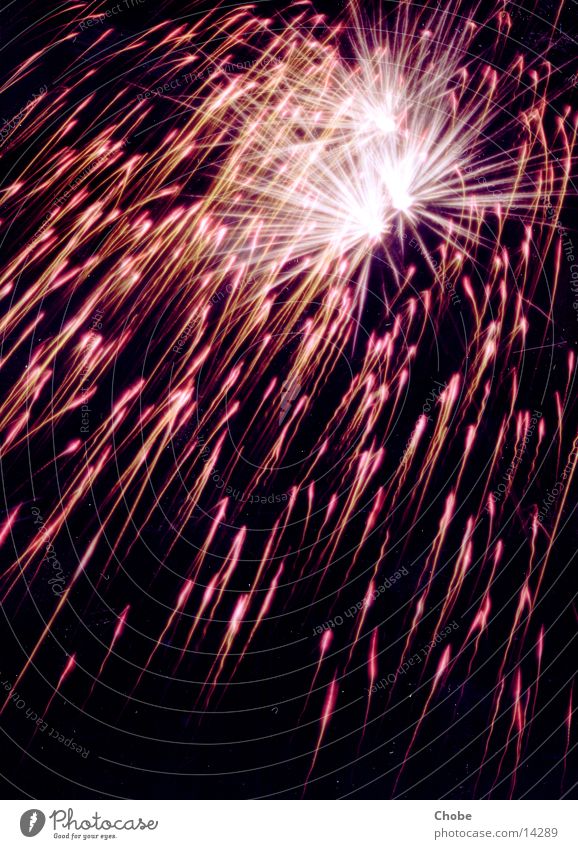 rain of light Black Red New Year's Eve Night Explosion Light Long exposure Firecracker Sky Lamp Spark Blaze