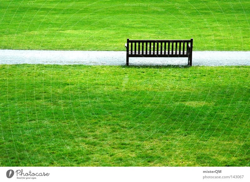 Pensioners' paradise. Park bench Bench Bank building Seating Wood Calm Peace Garden Horticulture Fresh Air To go for a walk Break Relaxation English Breather