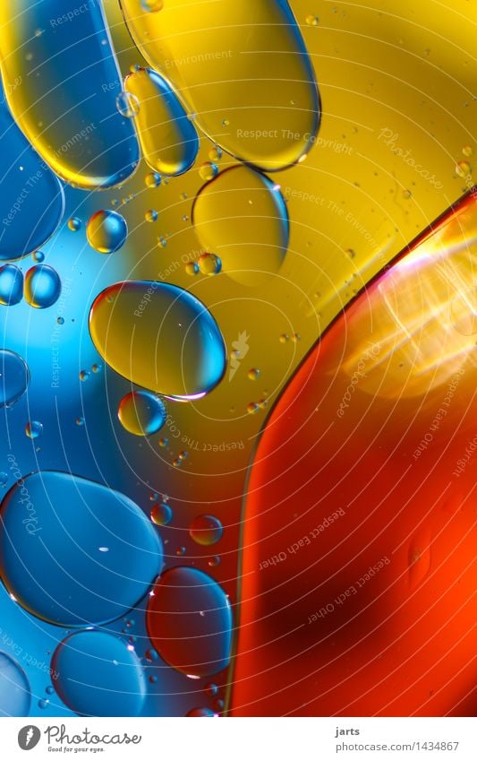 liquid colour #4 Cooking oil Water Swimming & Bathing Exceptional Elegant Fresh Bright Wet Round Blue Yellow Red Creativity Bubble Water blister Multicoloured