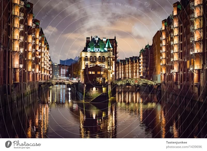 Moated Castle @ Hamburg Speicherstadt Germany Europe Town Port City Downtown Deserted House (Residential Structure) Factory Harbour Bridge Manmade structures