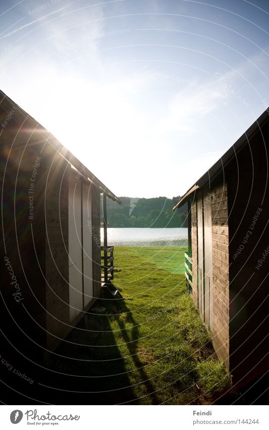 The day before the evening Land Feature Moody Czech Republic Vacation & Travel Lake Vacation home Sunbeam Summer Vignetting Sweden Vacation mood Bathing meadow