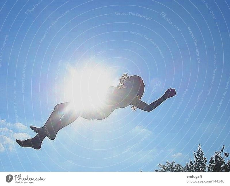 jump4 Sun Trampoline Jump Free Freedom Happiness Joy Happy Light Blue Alcohol-fueled Converse Contrast Pregnant Life Sky Flying Ease To fall Ambush Trap