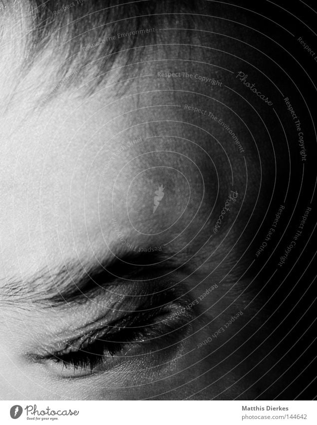 pain Anguish Destruction Black White Light Narrowed Closed Headache Illness Grief Concern Distress Dangerous Go under Black & white photo Eyes squint migraine