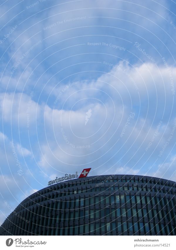 swissotel Building Hotel High-rise Clouds Switzerland Architecture Sky Back Blue