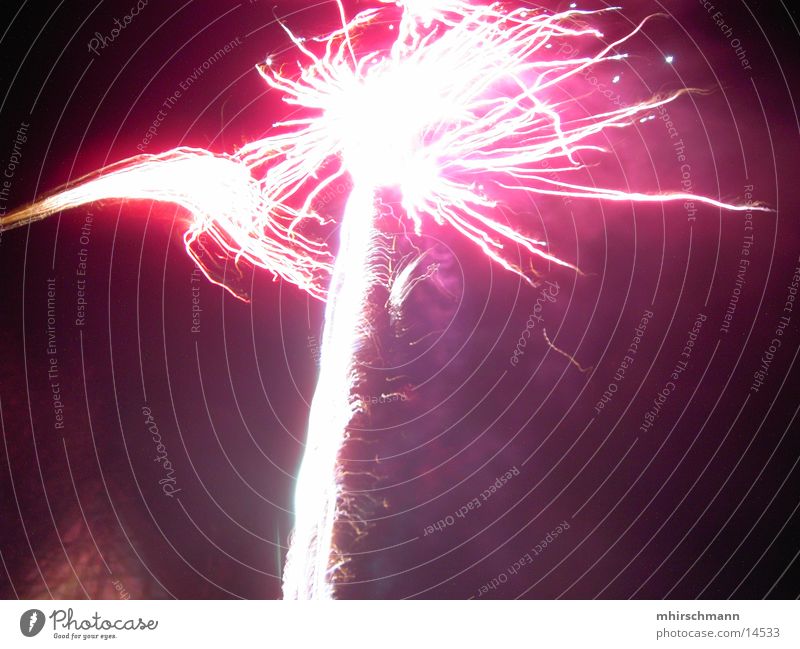 fireworks #1 New Year's Eve Long exposure Red Radiation Light Firecracker Reaction