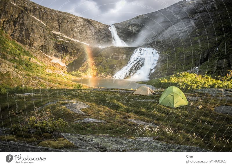 Category 1a Hiking Happy Humble Storage area Rainbow Perfect Waterfall Harmonious desirous Camping Untouched Nature Loneliness epic Summer solstice Low Sun