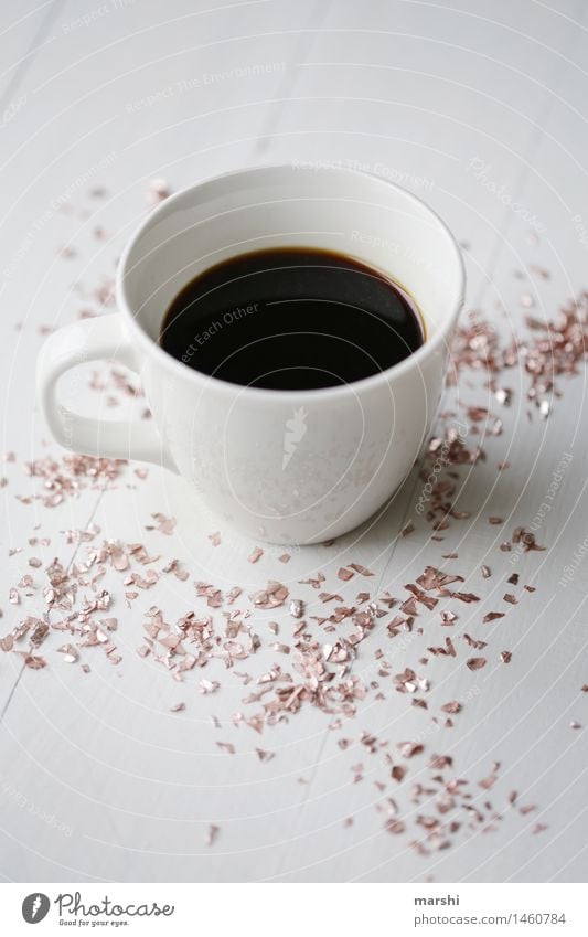 Glitter with coffee Food Beverage Drinking Hot drink Coffee Espresso Moody Glittering Coffee break Coffee cup To have a coffee Thirsty Data Alert Colour photo