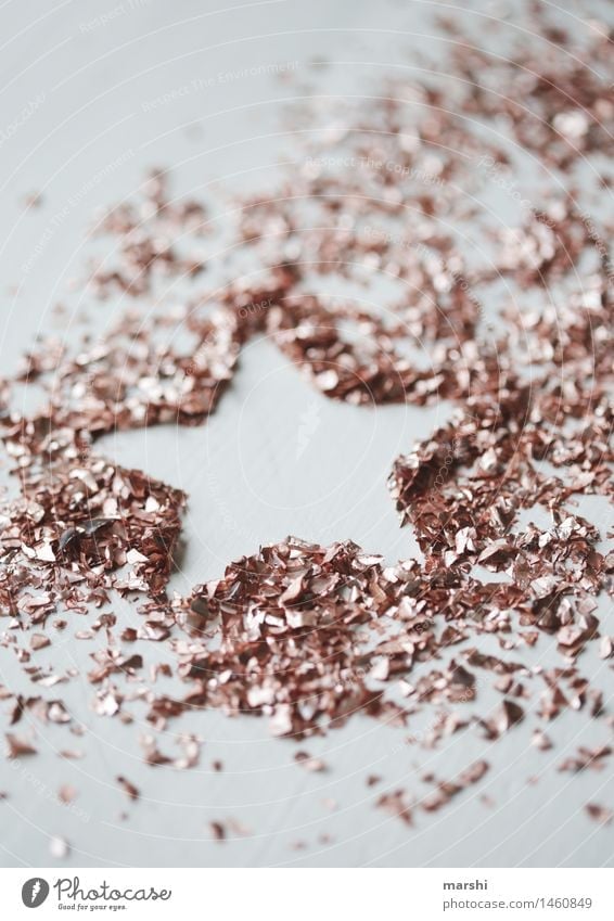 GlitterSternchen Sign Emotions Moody Stars Star (Symbol) Glittering Christmas & Advent Symbols and metaphors Decoration Copper Colour photo Interior shot Detail