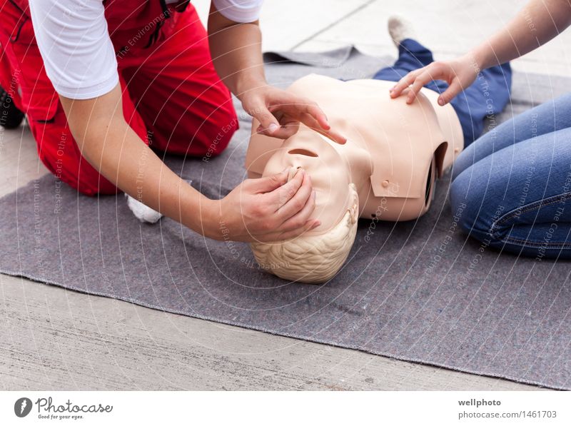 CPR training Illness Life School Doctor Human being Arm Hand Legs 2 30 - 45 years Adults Doll Work and employment Breathe Running Study Protection Hospitality