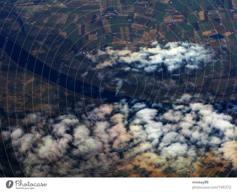above the clouds Austria Clouds Air River Brook Aviation Sky Americas Danube airplane flight