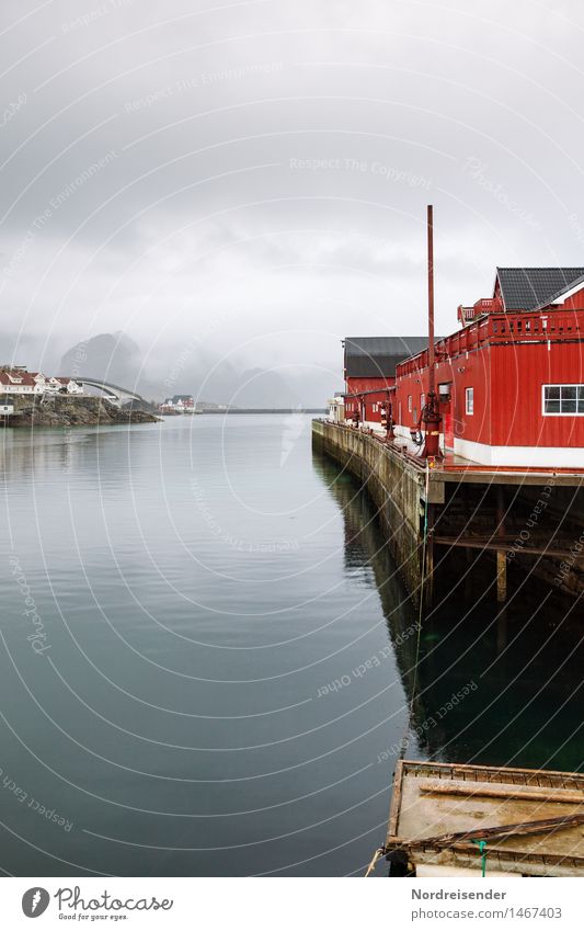 lofoten Vacation & Travel Tourism Far-off places Ocean Elements Climate Bad weather Rain Village Fishing village Small Town Deserted