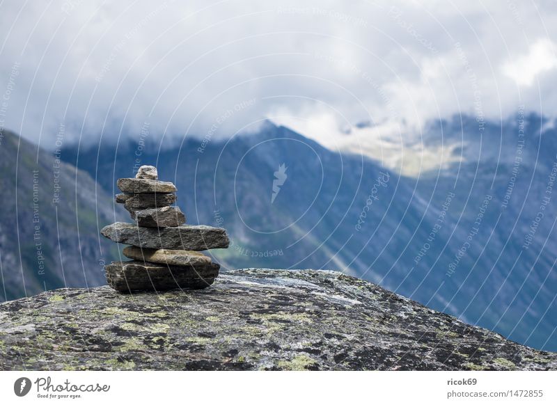 Mountains in Norway Relaxation Vacation & Travel Nature Landscape Clouds Stone Idyll Calm Tourism Stack Møre og Romsdal destination Sky voyage Scandinavia