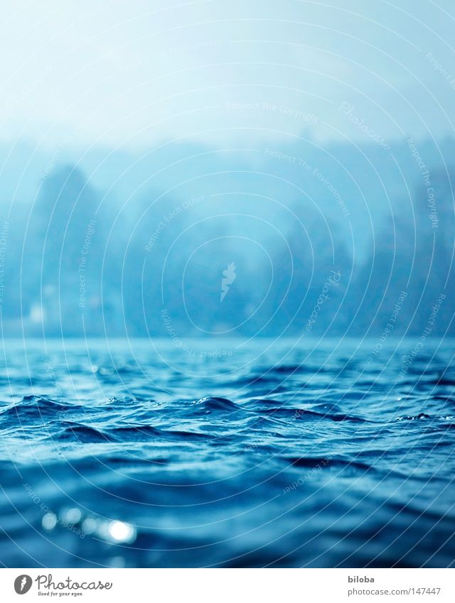 The blue way of life... Water Life Blues Buoy Part Elements Chemical elements Lake Liquid Fluid Waves Peace Smooth Soft Delicate Calm Comforting Steam Smoke Fog