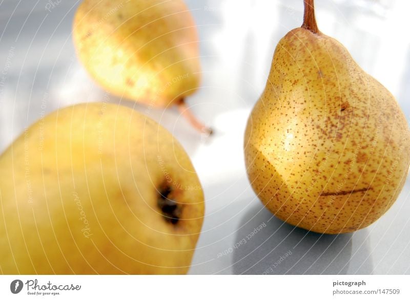 Pears in expectation Yellow Autumn Kitchen Beautiful weather Sun Still Life Small Round Sweet Organic produce Speckled Harvest Clean Light Nutrition To enjoy