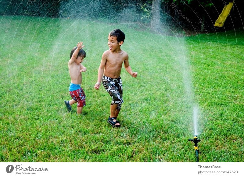 Sprinkler Fun Summer Water Backyard Effortless Joy USA boys sprinkler children