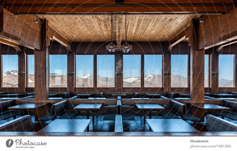 Ghostly - heading northeast Tourism Snow Winter vacation House (Residential Structure) Interior design Furniture Table Restaurant Sky Cloudless sky Rock Alps